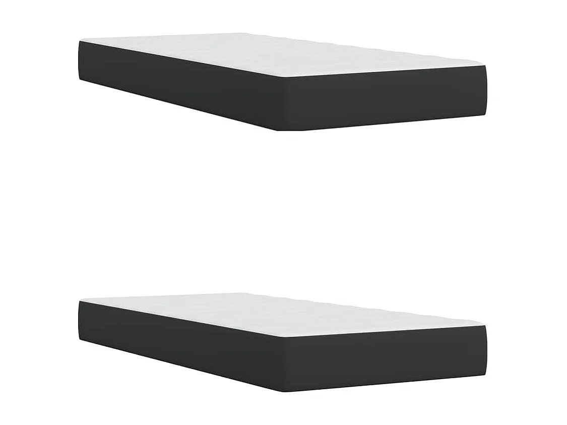 Sommier à lattes de lit avec matelas Noir 200x200 cm Tissu