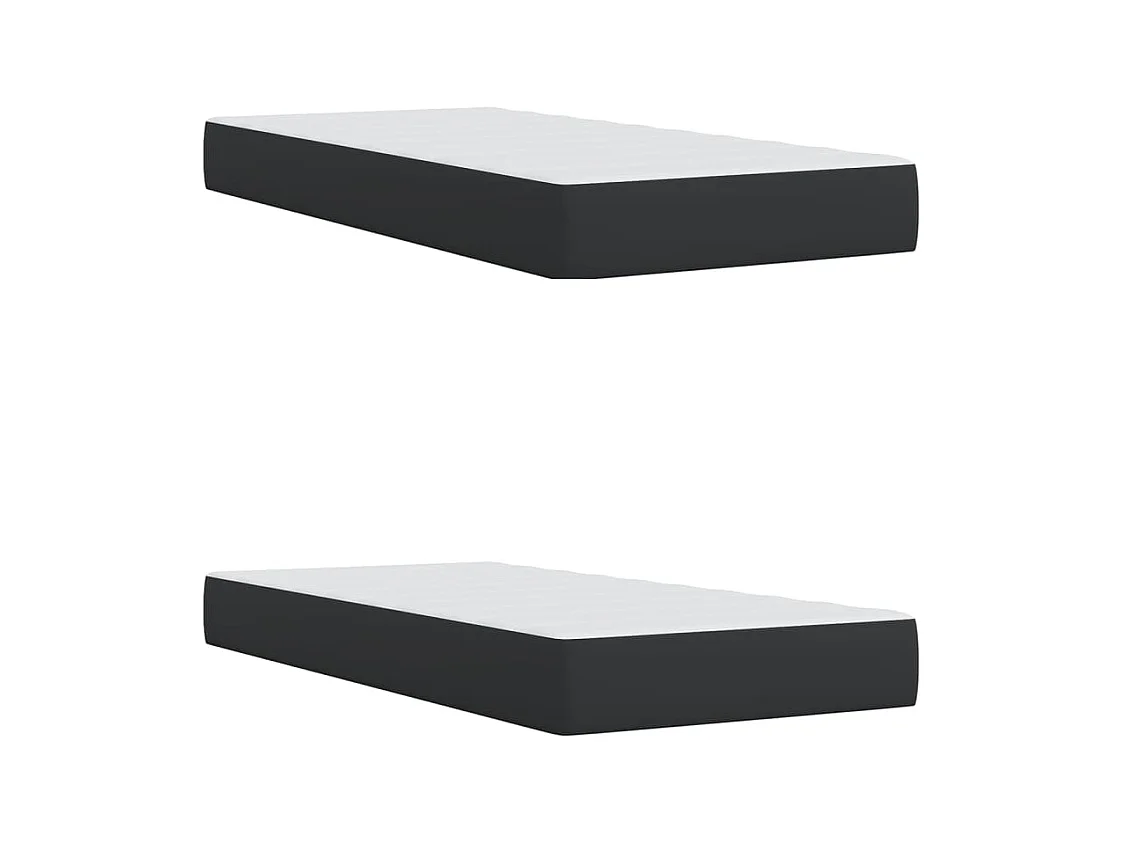 Cama box spring con colchón tela negro 200x200 cm