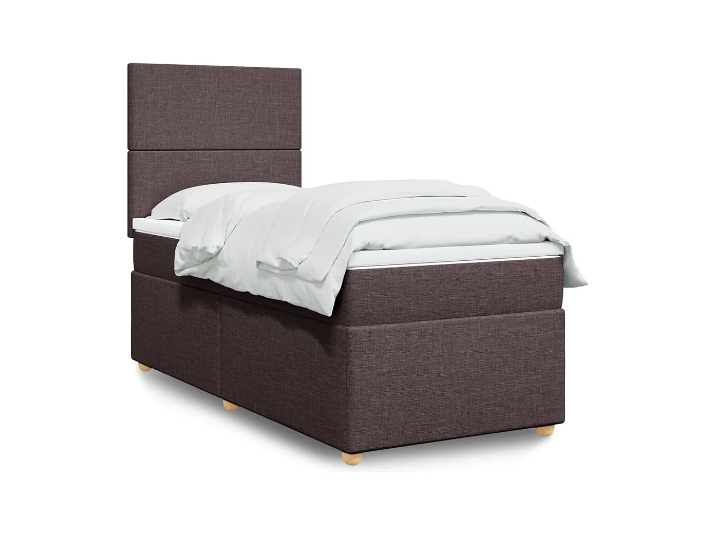 Sommier à lattes de lit avec matelas Marron foncé 90x200 cm