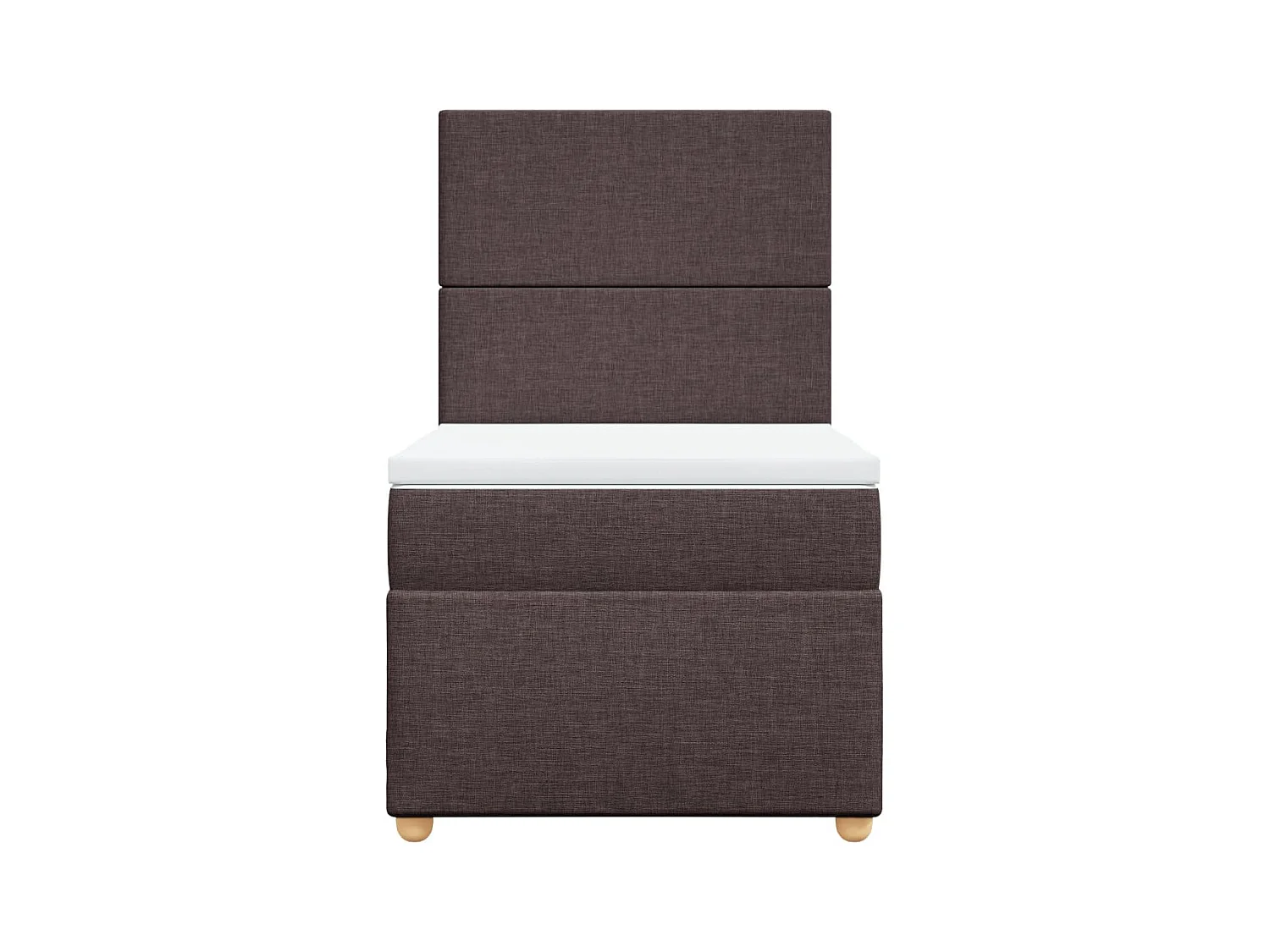 Sommier à lattes de lit avec matelas Marron foncé 90x200 cm