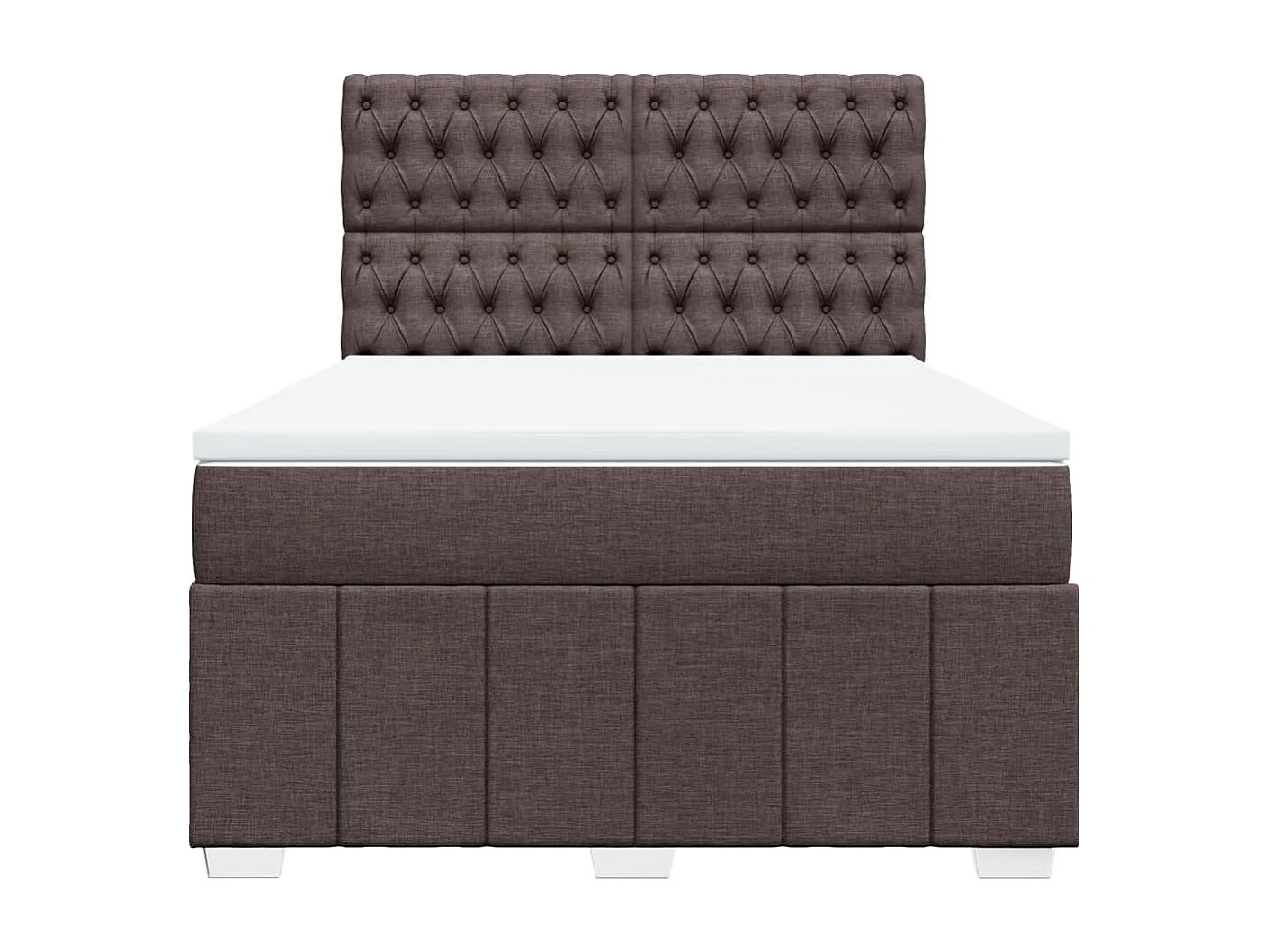 Sommier à lattes de lit avec matelas Marron foncé 160x200 cm