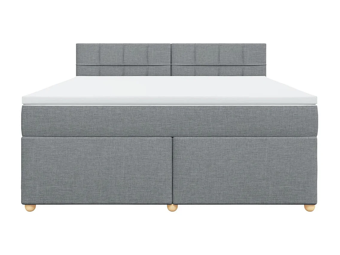 Sommier à lattes de lit avec matelas Gris clair 180x200cm Tissu