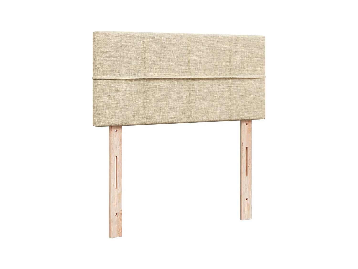 Sommier à lattes de lit avec matelas Crème 100x200 cm Tissu