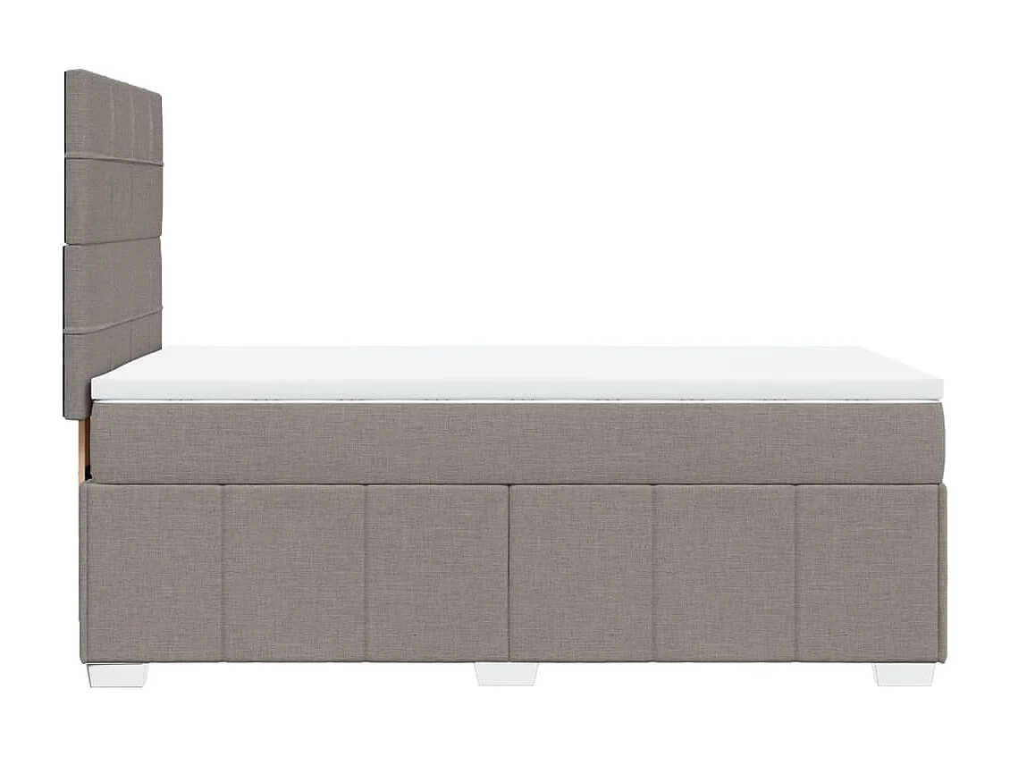 Sommier à lattes de lit avec matelas Taupe 100x200 cm Tissu