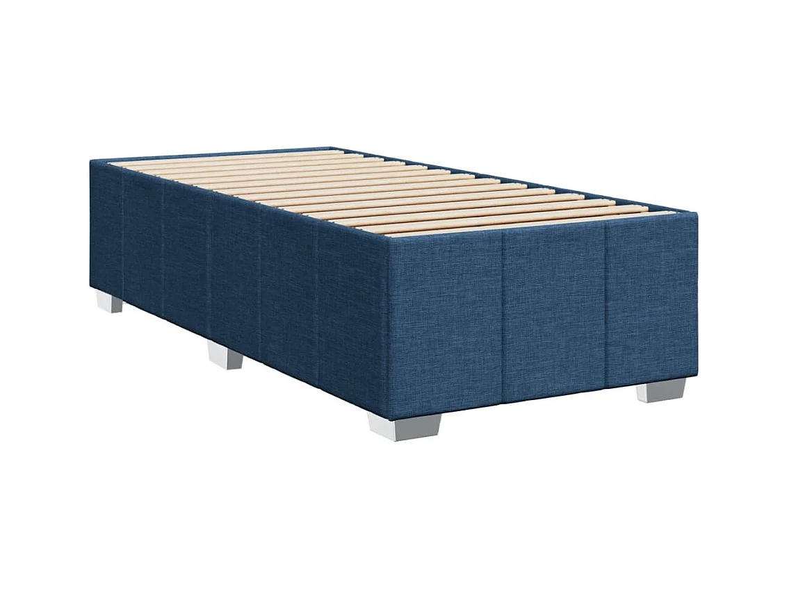 Boxspring met matras stof blauw 100x200 cm