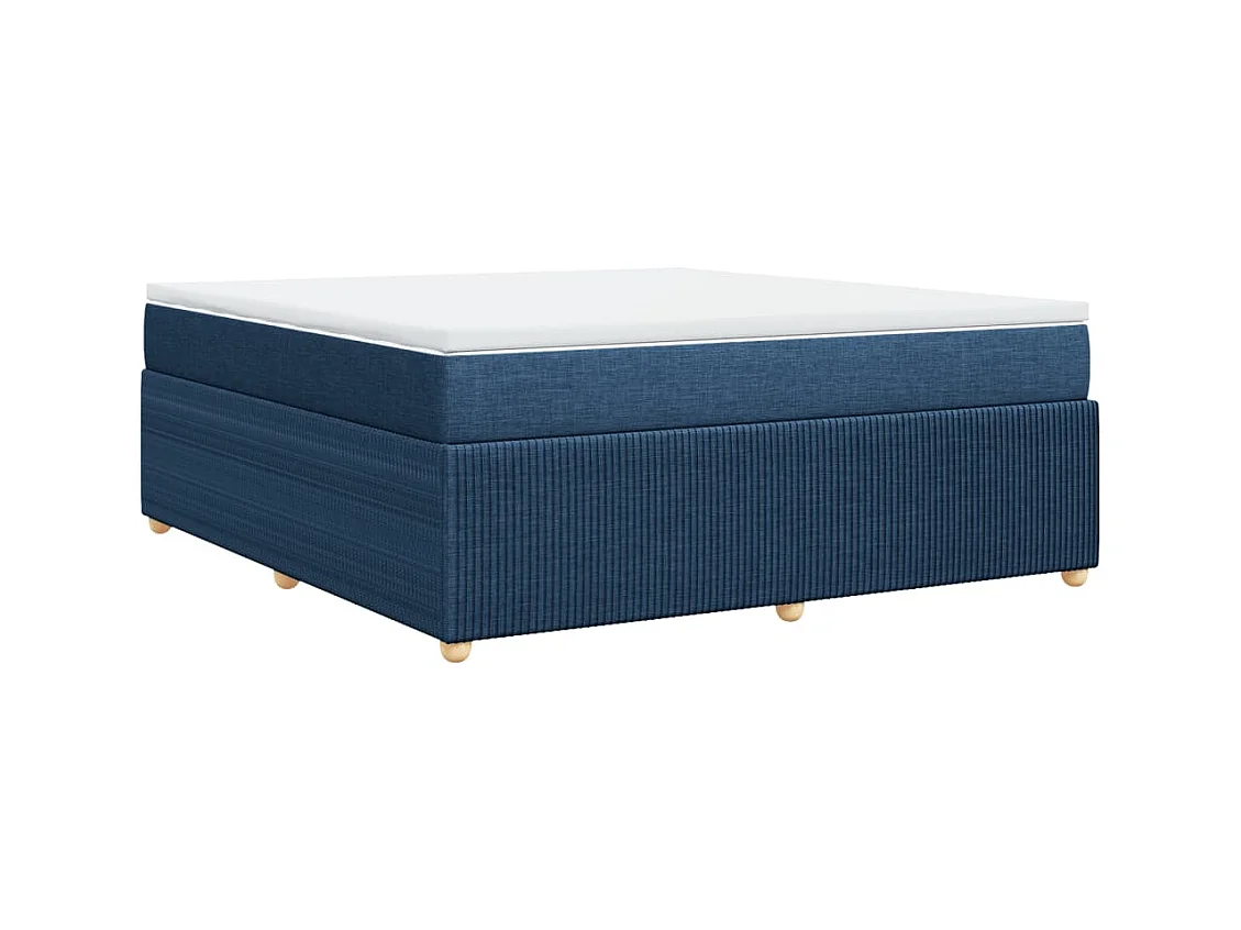Sommier à lattes de lit avec matelas Bleu 180x200 cm Tissu