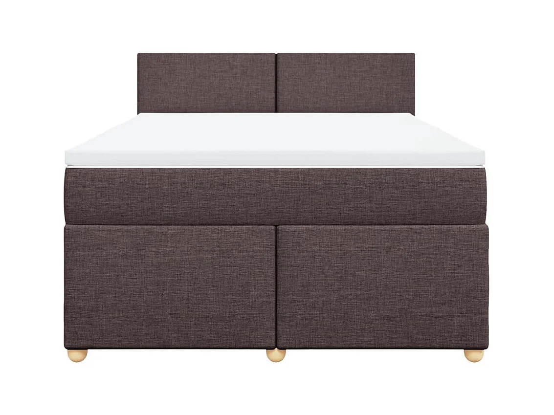 Sommier à lattes de lit avec matelas Marron foncé 140x200 cm
