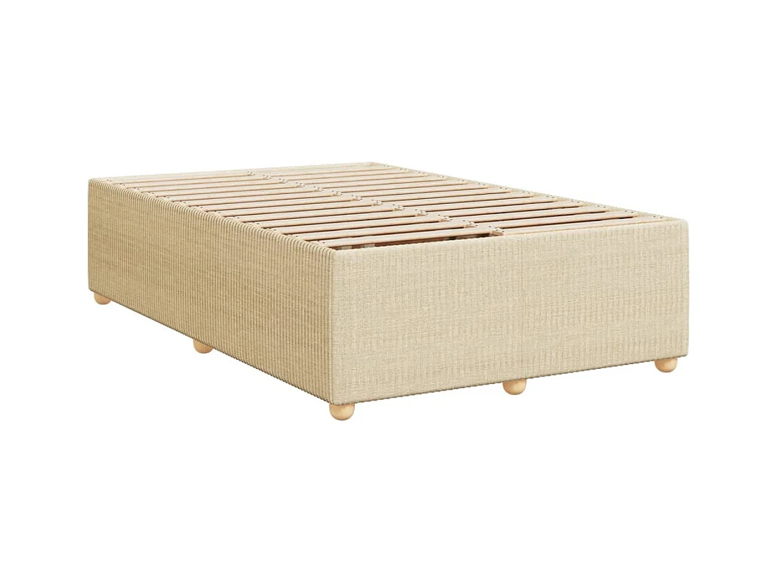 Boxspring met matras stof crèmekleurig 120x190 cm