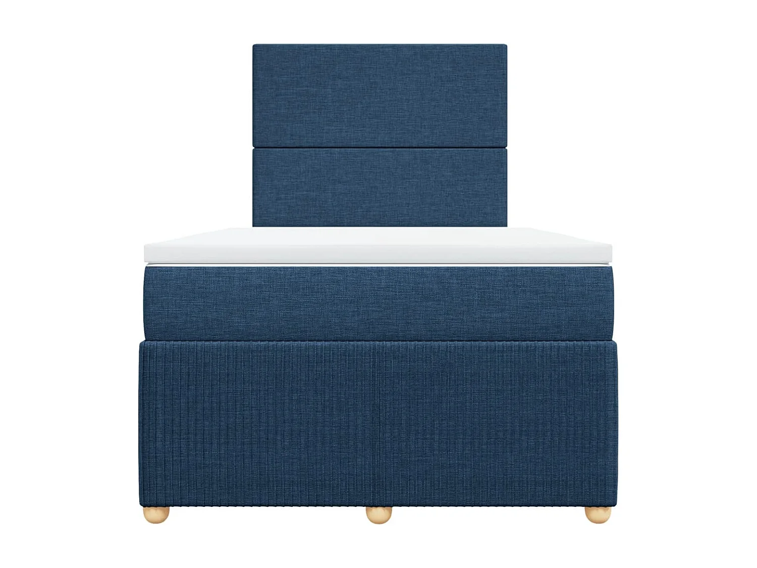 Sommier à lattes de lit avec matelas Bleu 120x200 cm Tissu