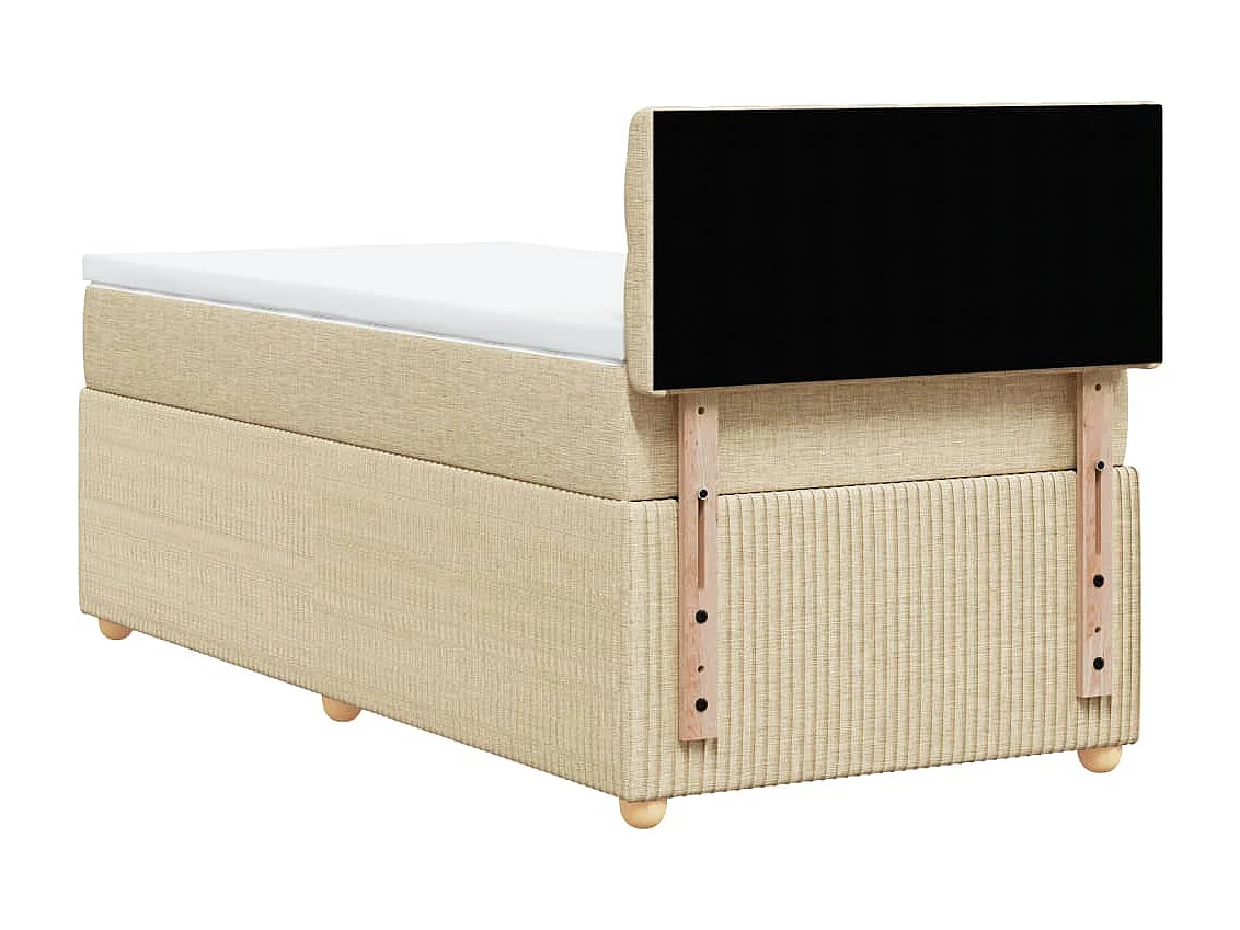 Cama com molas/colchão 100x200 cm tecido cor creme