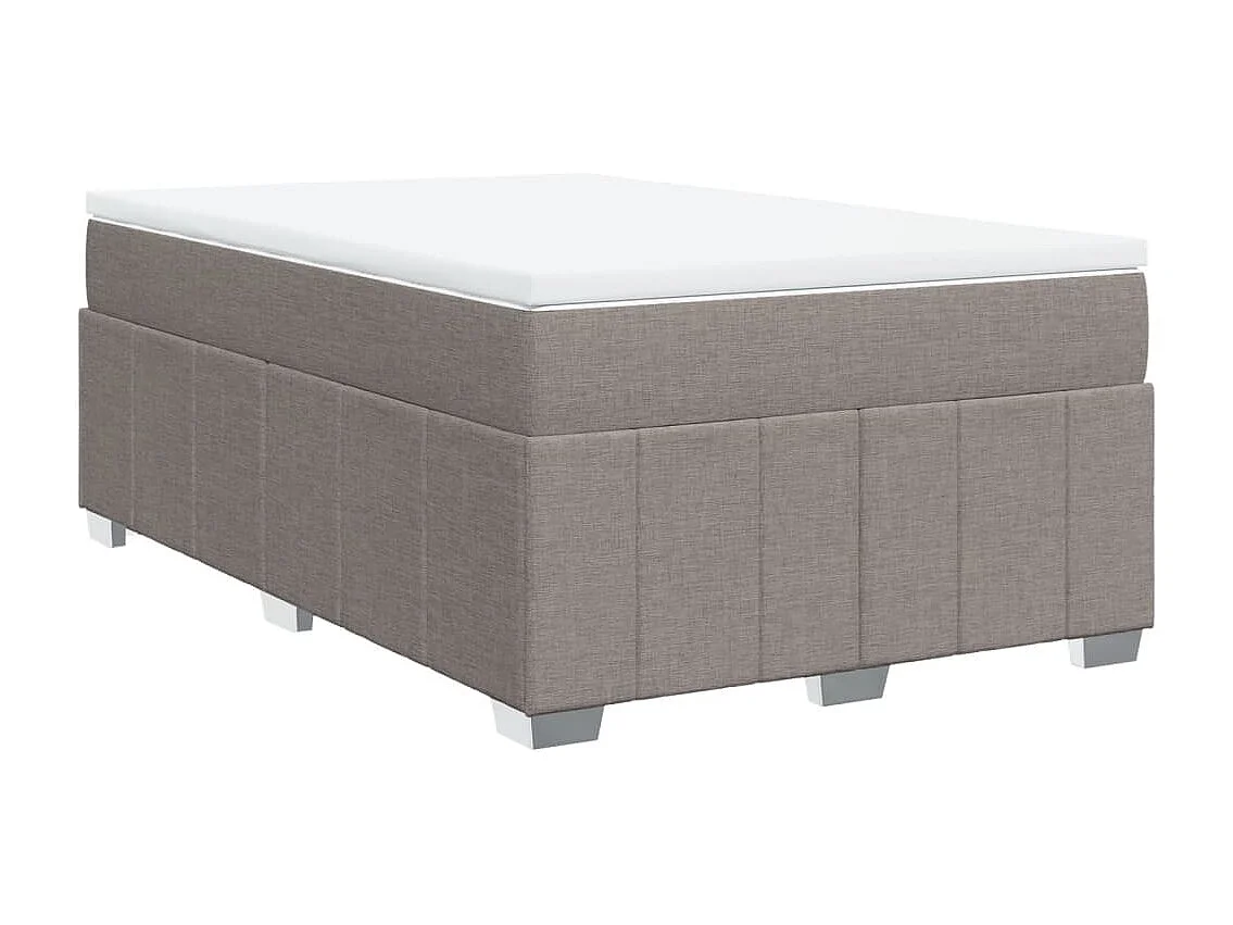 Sommier à lattes de lit avec matelas Taupe 120x200 cm Tissu