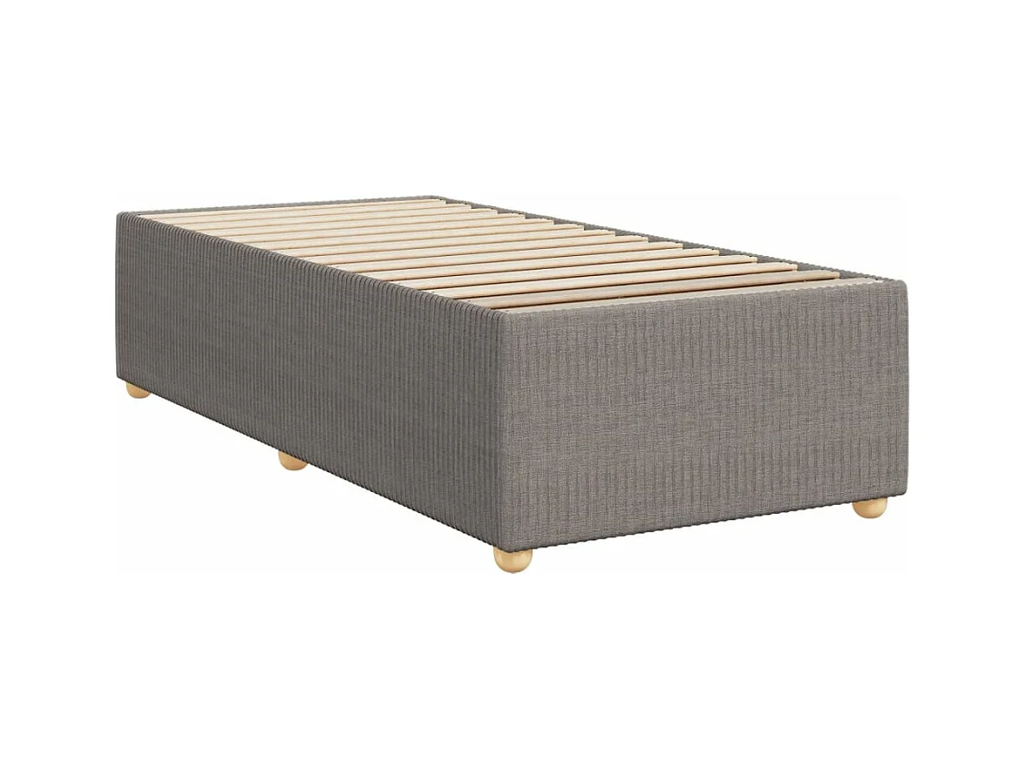 Sommier à lattes de lit avec matelas Taupe 80x200 cm Tissu