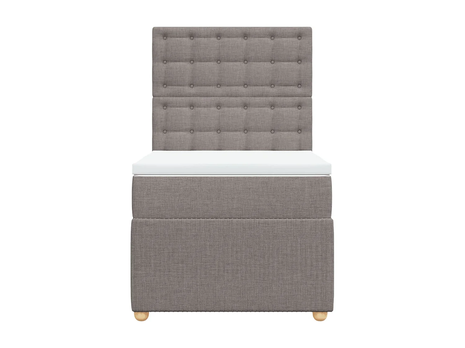 Sommier à lattes de lit avec matelas Taupe 80x200 cm Tissu