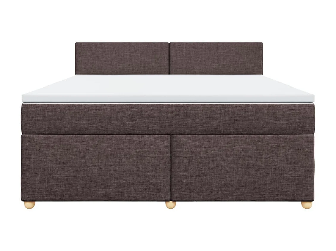 Sommier à lattes de lit avec matelas Marron foncé 180x200 cm