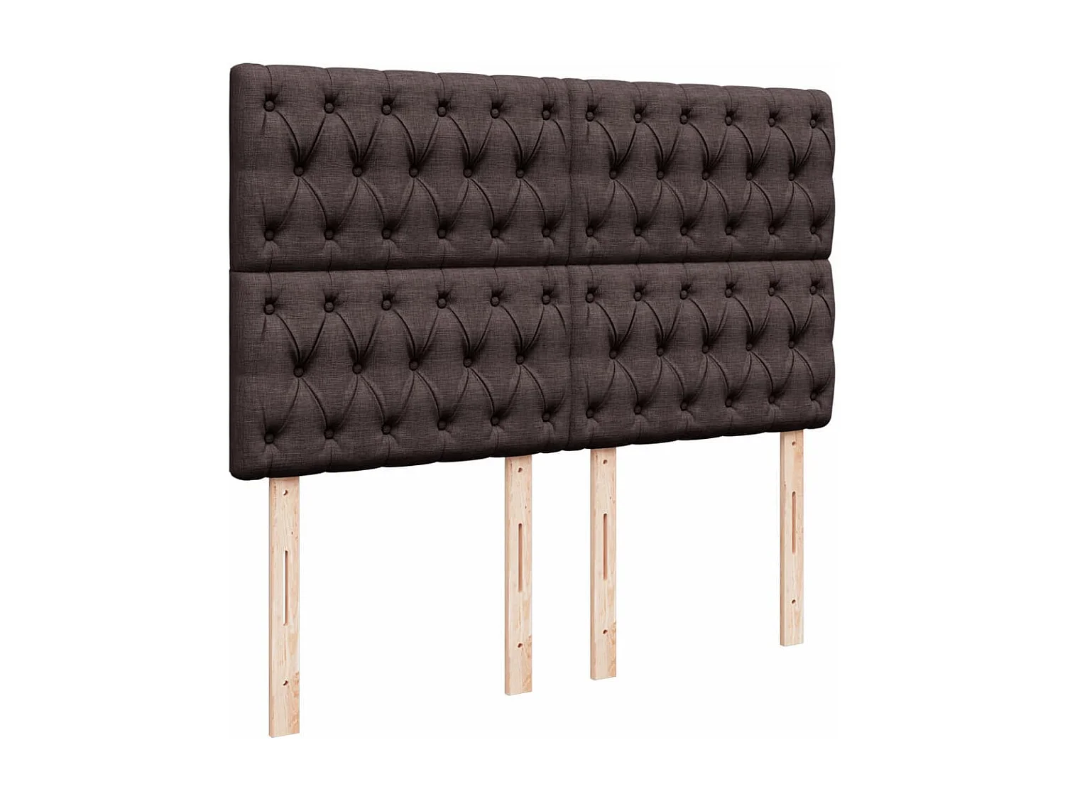 Cama box spring con colchón tela marrón oscuro 160x200 cm