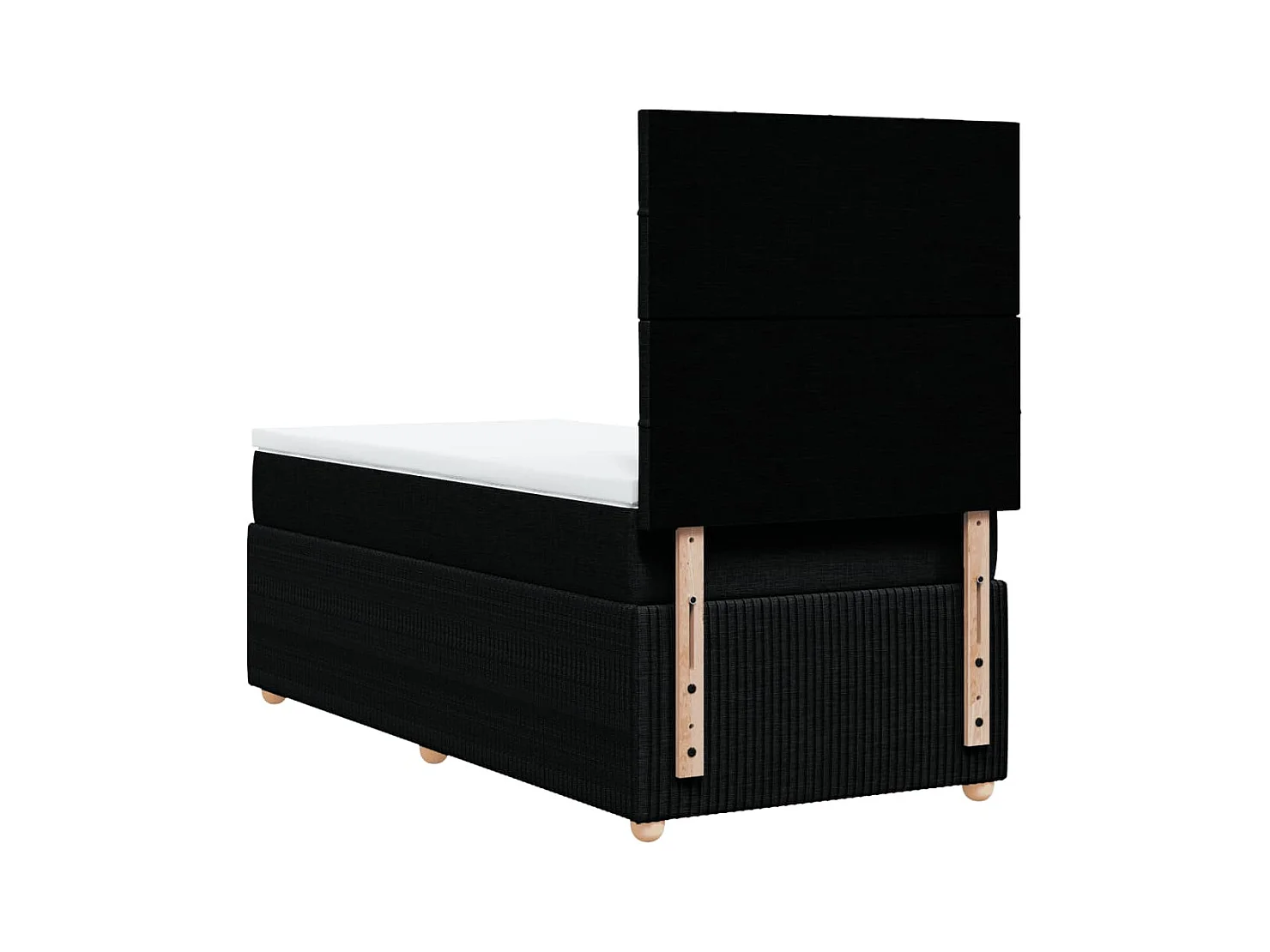 Boxspring met matras stof zwart 100x200 cm