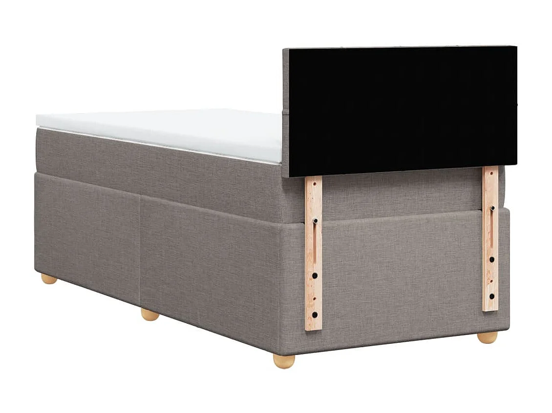 Sommier à lattes de lit avec matelas Taupe 90x200 cm Tissu