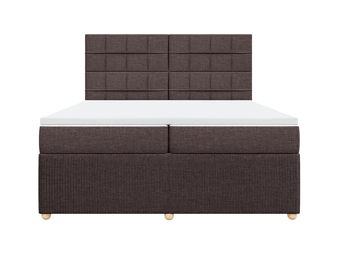 Sommier à lattes de lit avec matelas Marron foncé 200x200 cm