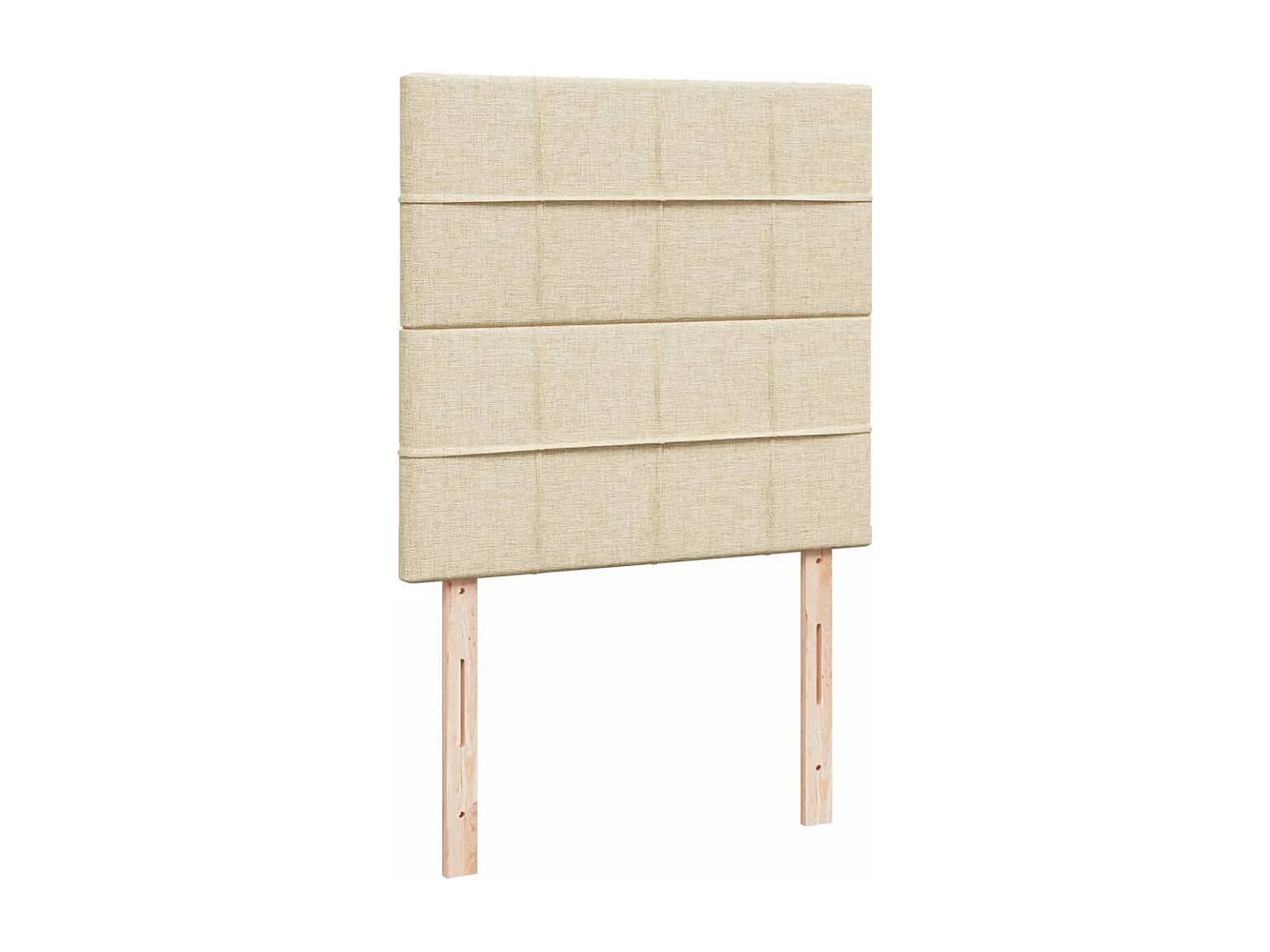 Sommier à lattes de lit avec matelas Crème 100x200 cm Tissu