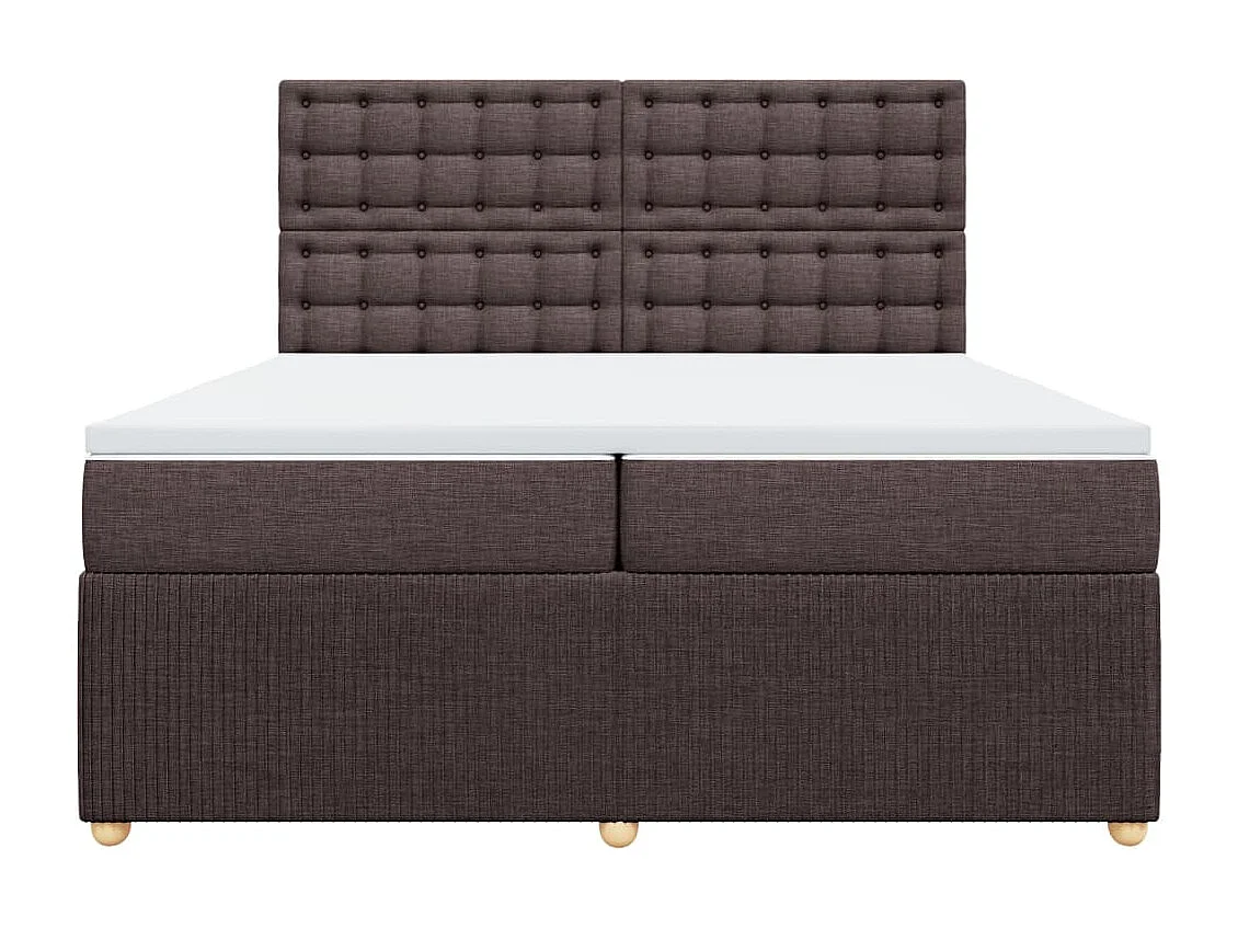 Sommier à lattes de lit avec matelas Marron foncé 200x200 cm