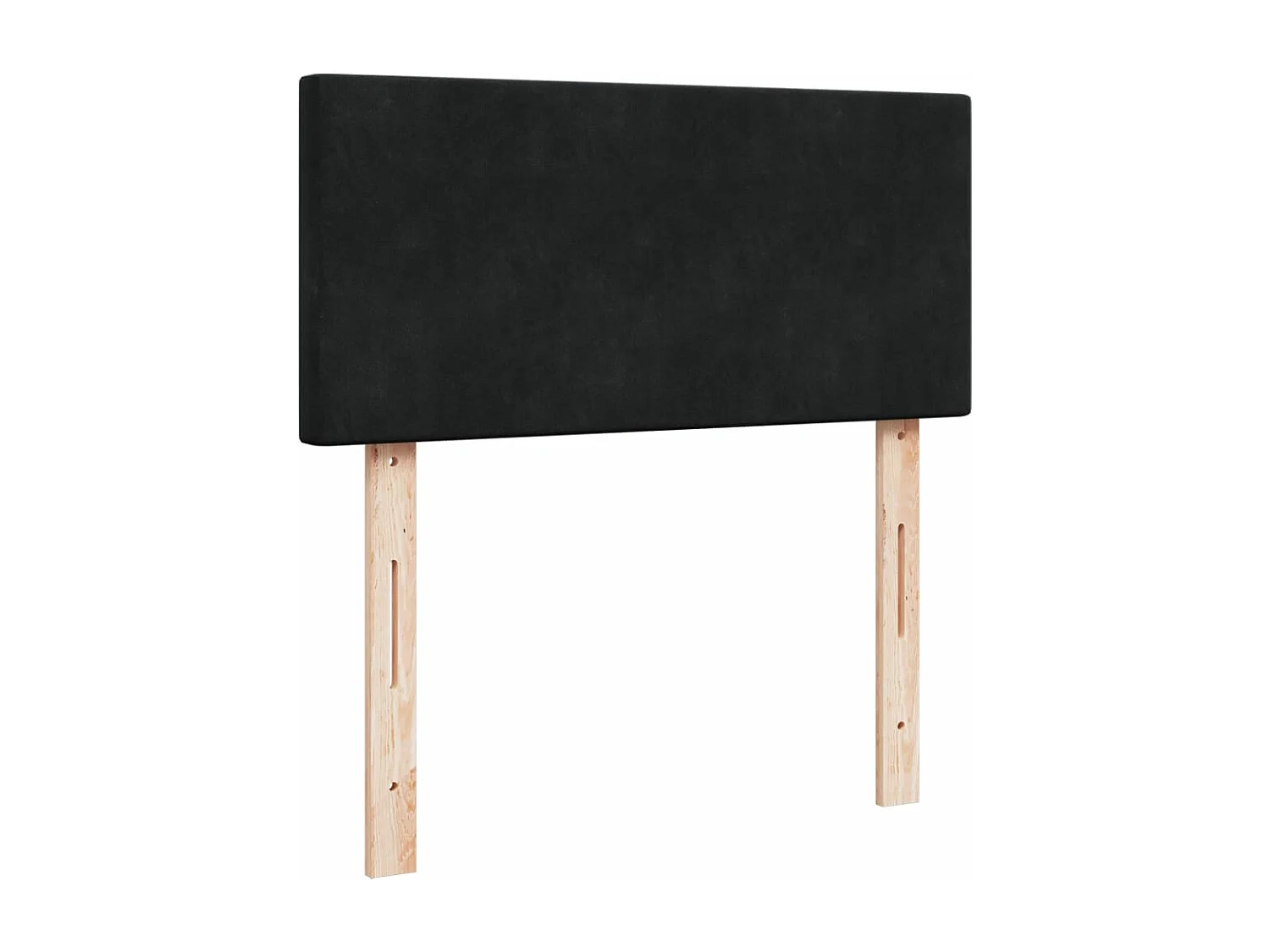 Cama box spring con colchón terciopelo negro 100x200 cm