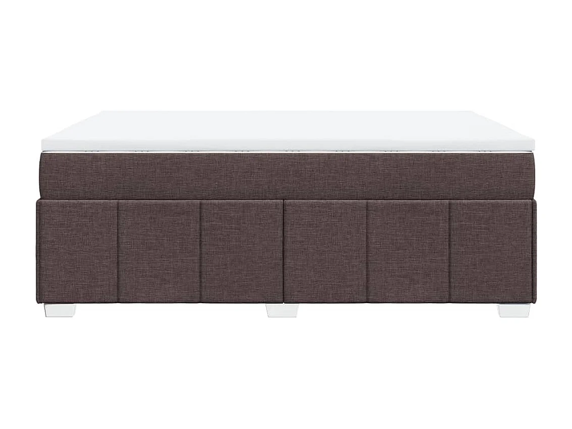 Boxspring met matras stof donkerbruin 160x200 cm