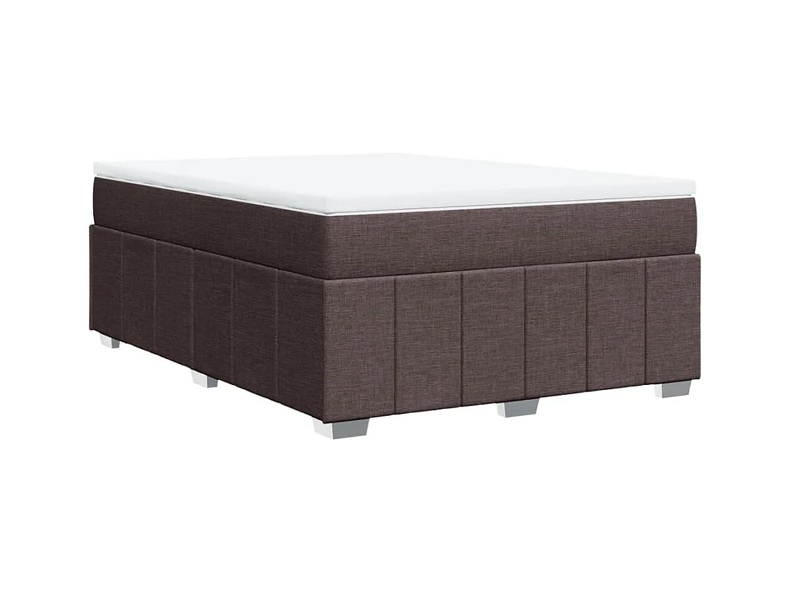 Sommier à lattes de lit avec matelas Marron foncé 160x200 cm