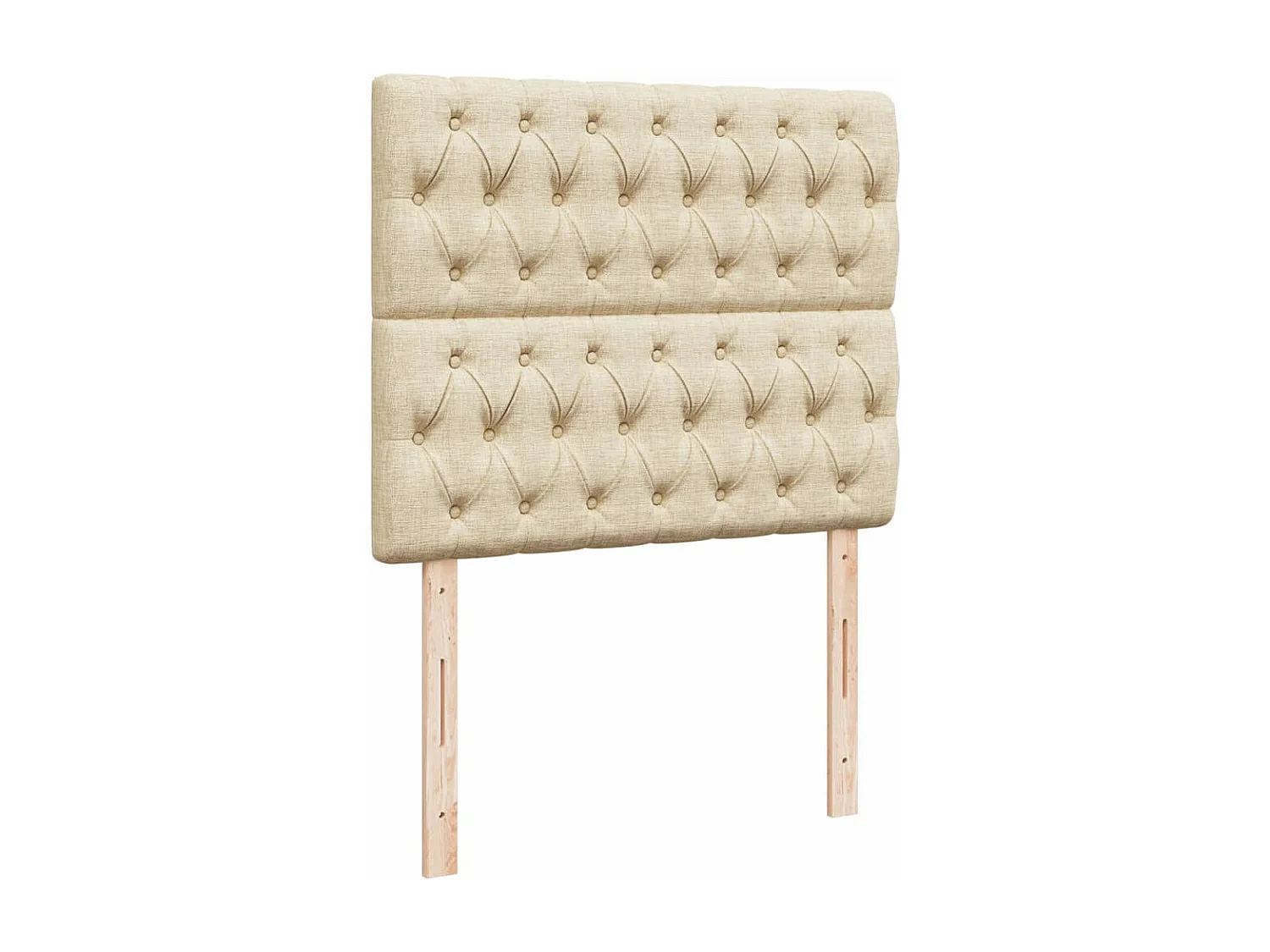 Cama boxspring com colchão 120x190 cm tecido cor creme