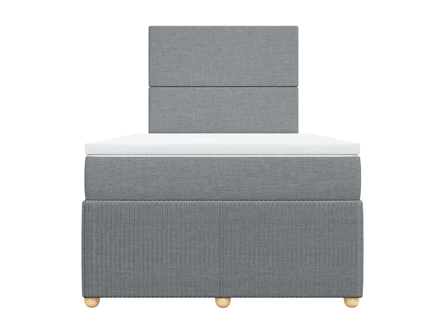 Sommier à lattes de lit avec matelas Gris clair 120x200cm Tissu