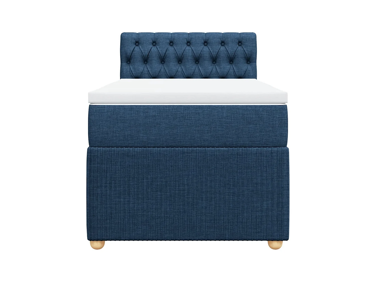 Sommier à lattes de lit avec matelas Bleu 90x200 cm Tissu