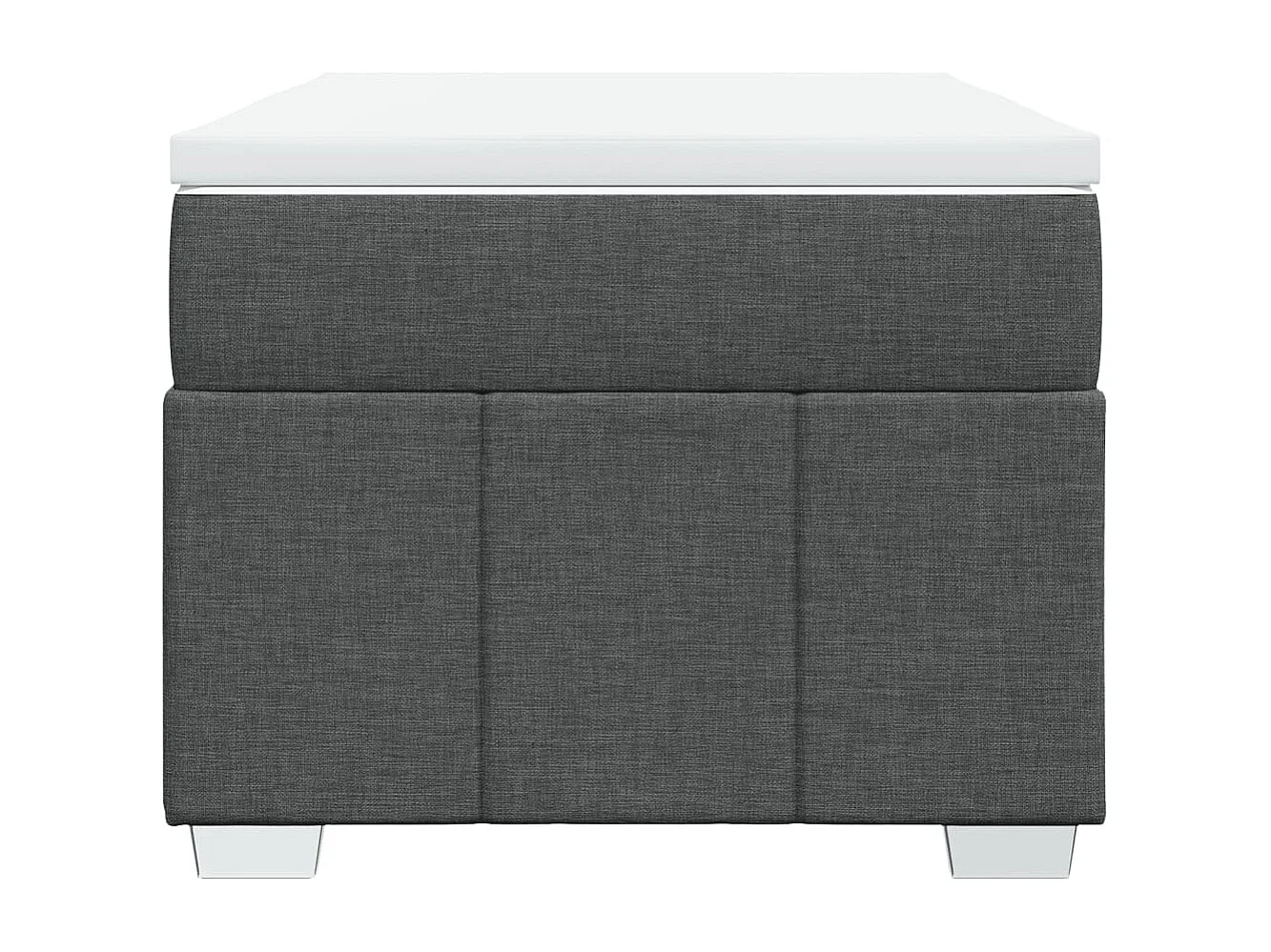 Cama box spring con colchón tela gris oscuro 90x200 cm