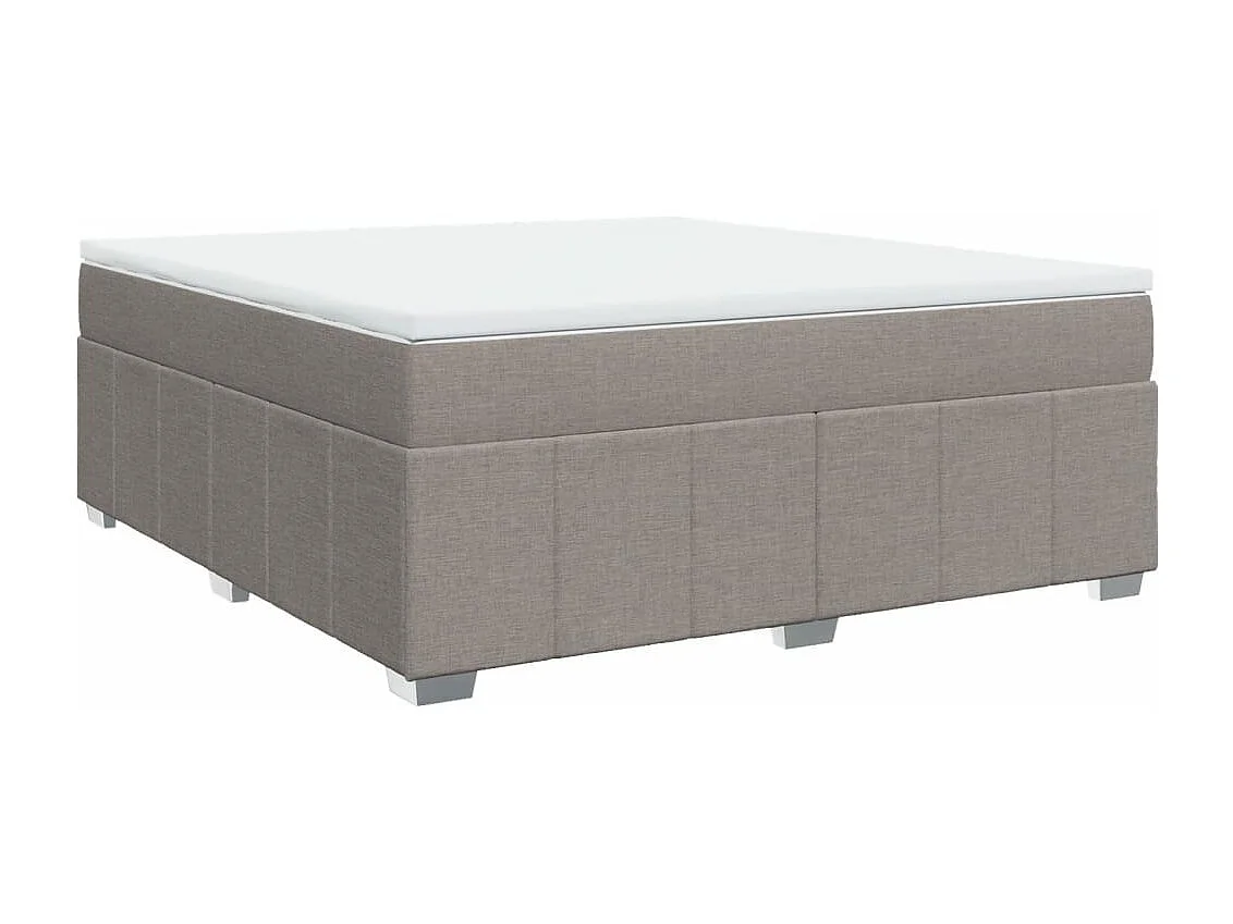 Boxspring met matras stof taupe 180x200 cm