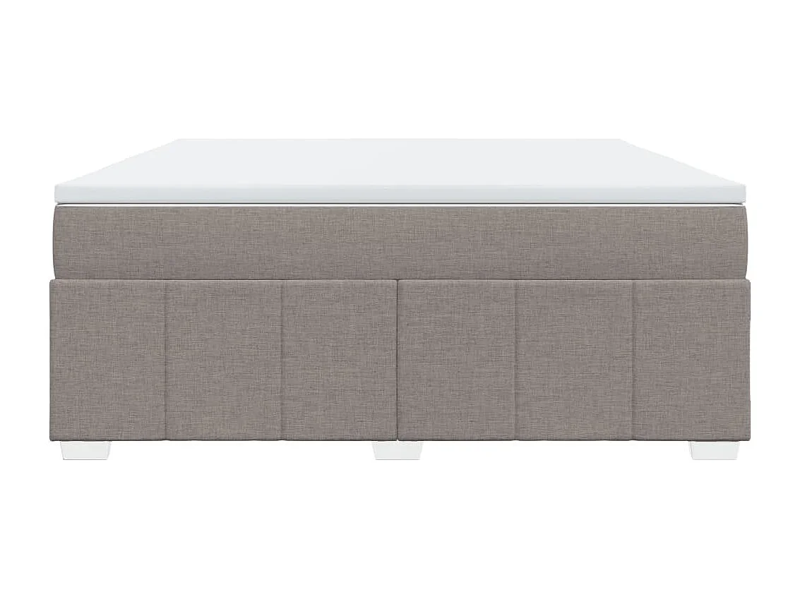 Boxspring met matras stof taupe 180x200 cm