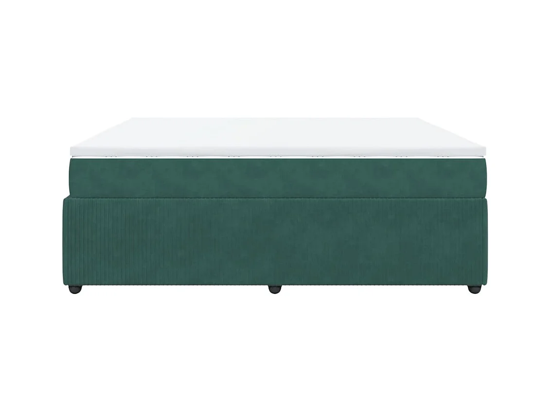 Sommier à lattes de lit et matelas Vert foncé 180x200cm Velours