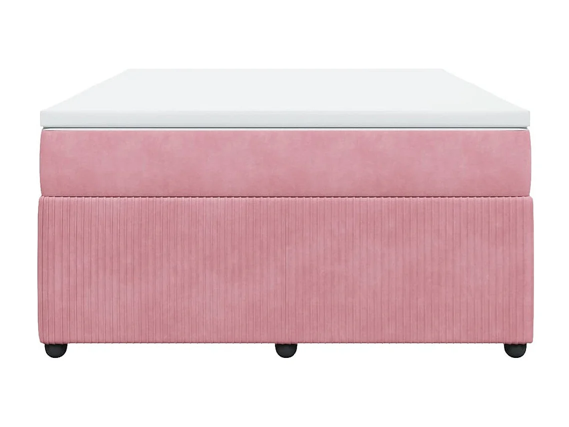 Sommier à lattes de lit avec matelas Rose 140x200 cm Velours