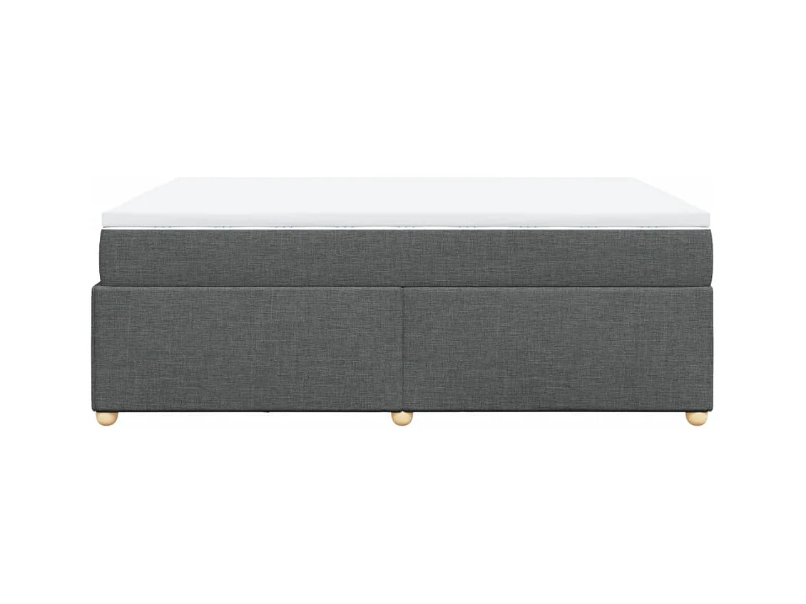 Sommier à lattes de lit avec matelas Gris foncé 140x190cm Tissu