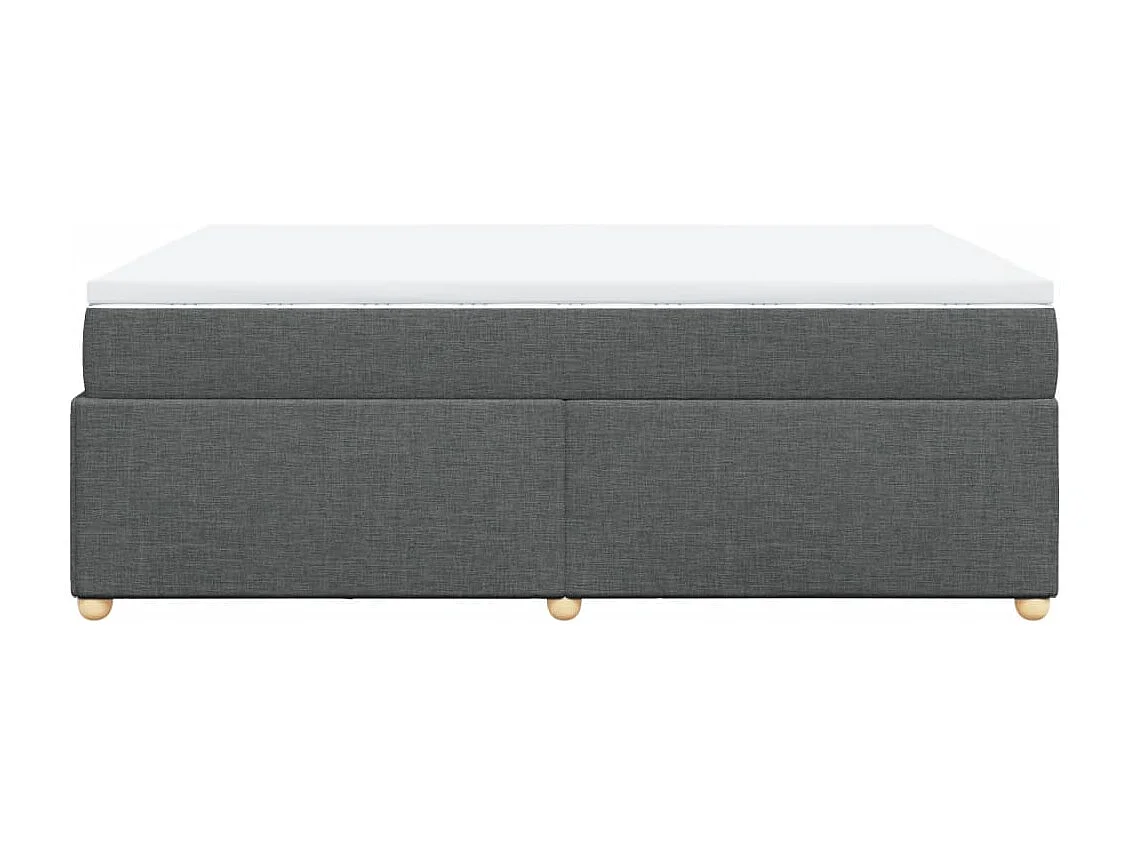 Sommier à lattes de lit avec matelas Gris foncé 140x190cm Tissu