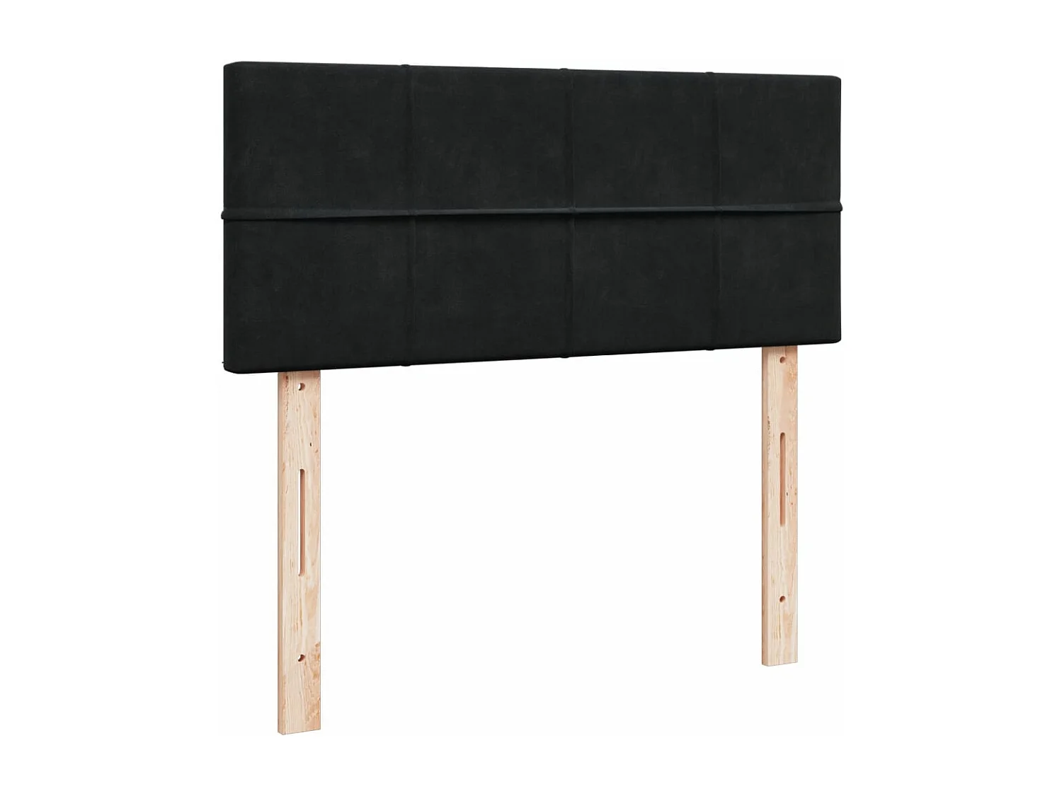 Cama box spring con colchón terciopelo negro 120x190 cm