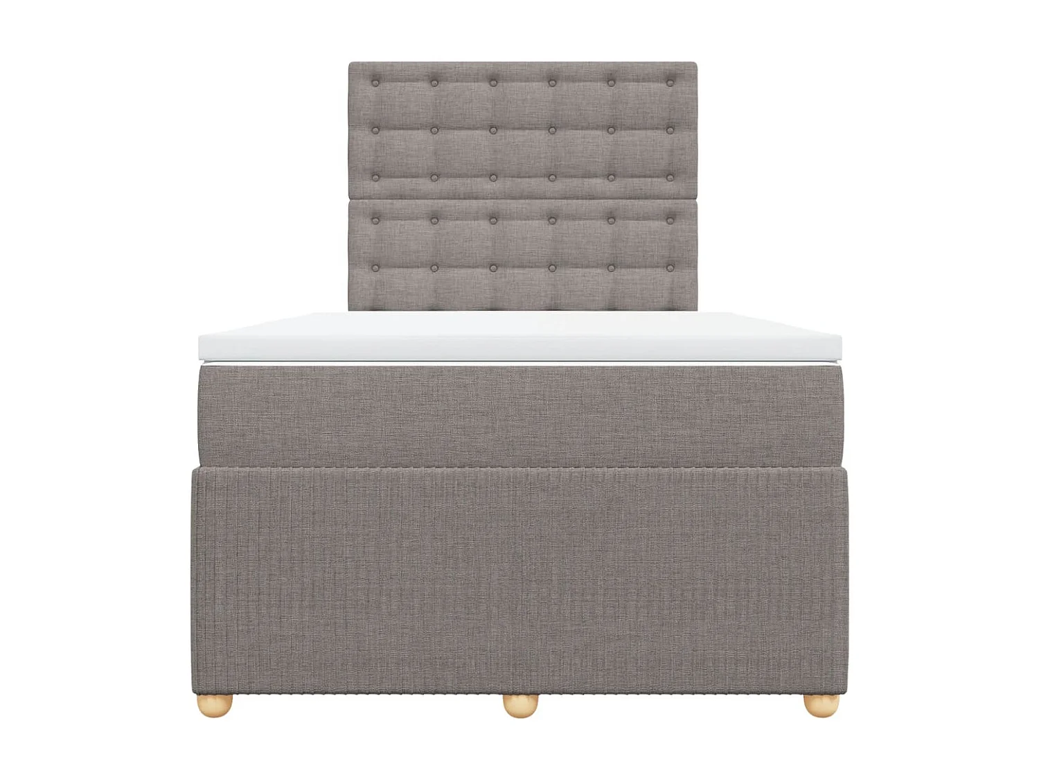 Sommier à lattes de lit avec matelas taupe 120x190 cm tissu