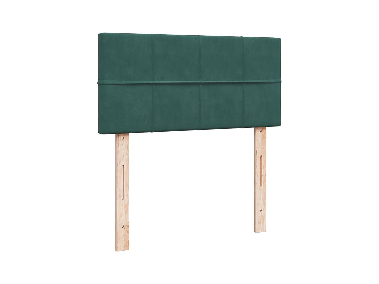 Cama com molas/colchão 100x200 cm veludo verde-escuro