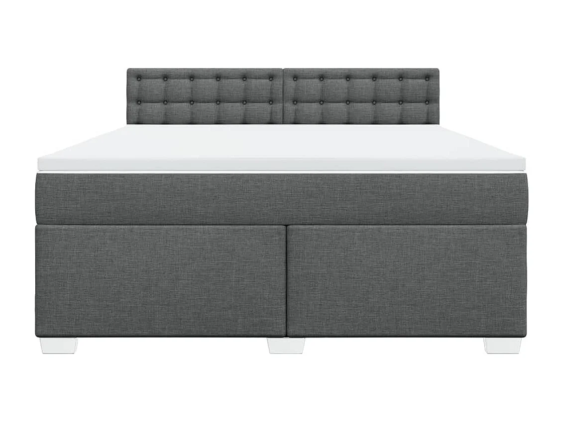 Cama com molas/colchão 180x200 cm tecido cinzento-escuro