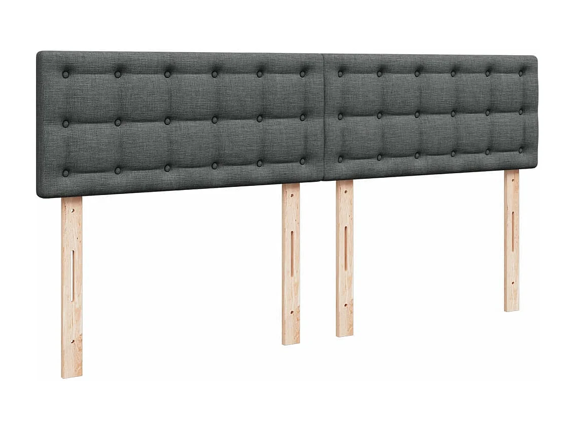 Cama com molas/colchão 180x200 cm tecido cinzento-escuro