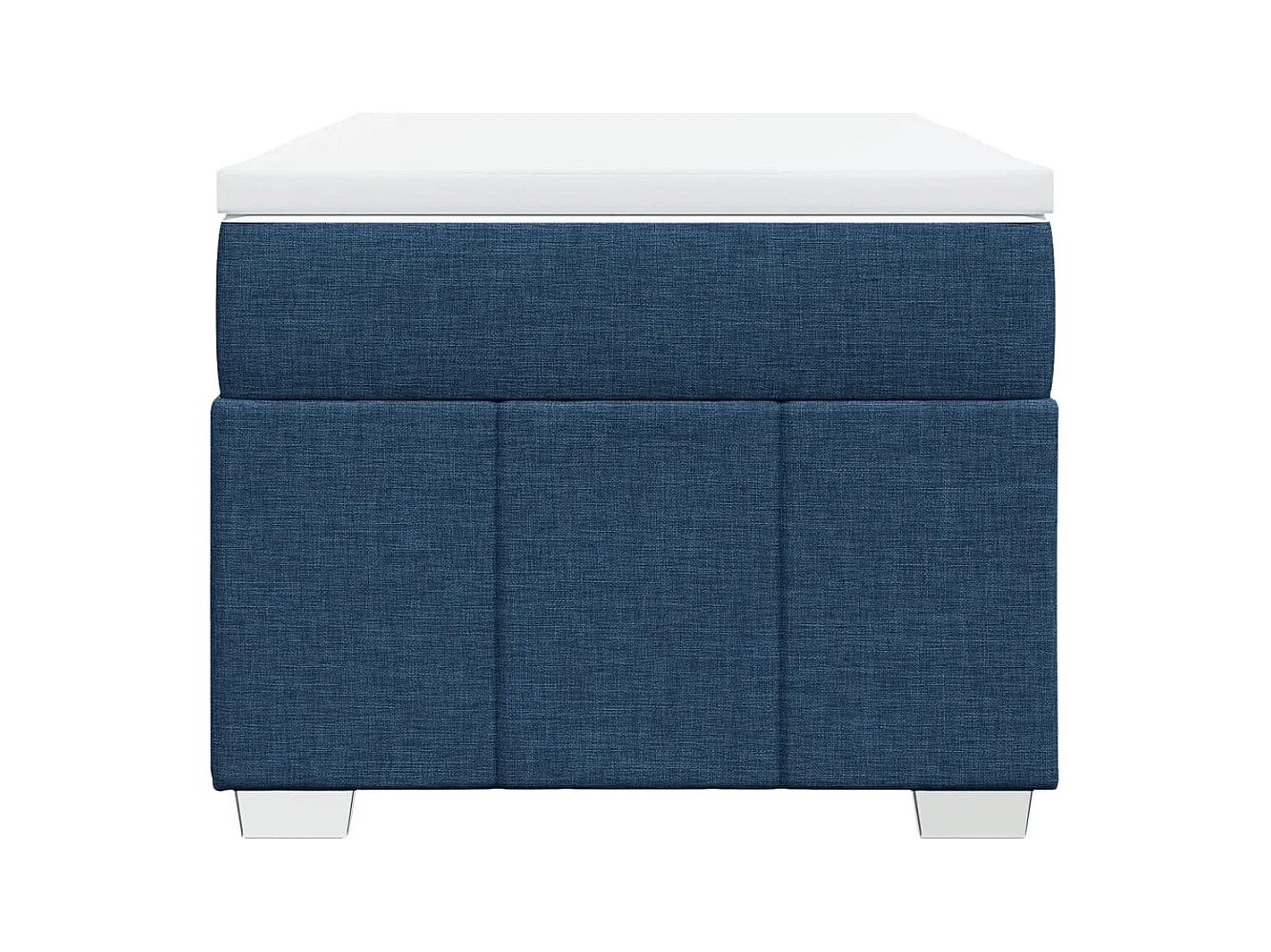 Cama com molas/colchão 90x200 cm tecido azul