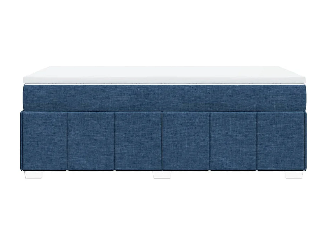Sommier à lattes de lit avec matelas Bleu 90x200 cm Tissu