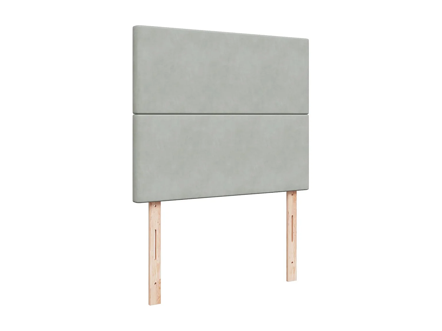 Cama box spring con colchón terciopelo gris claro 120x200 cm