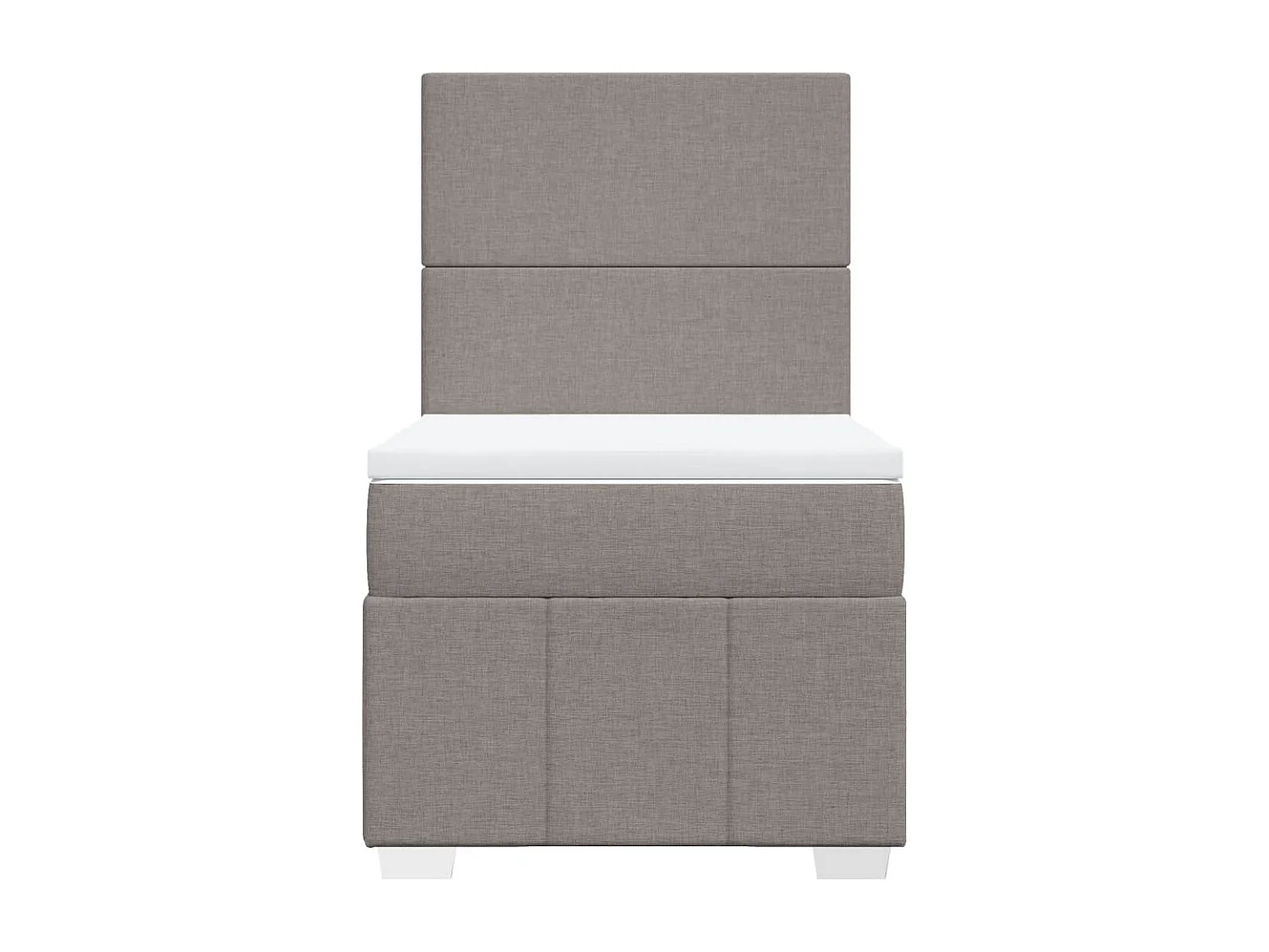 Sommier à lattes de lit avec matelas Taupe 100x200 cm Tissu