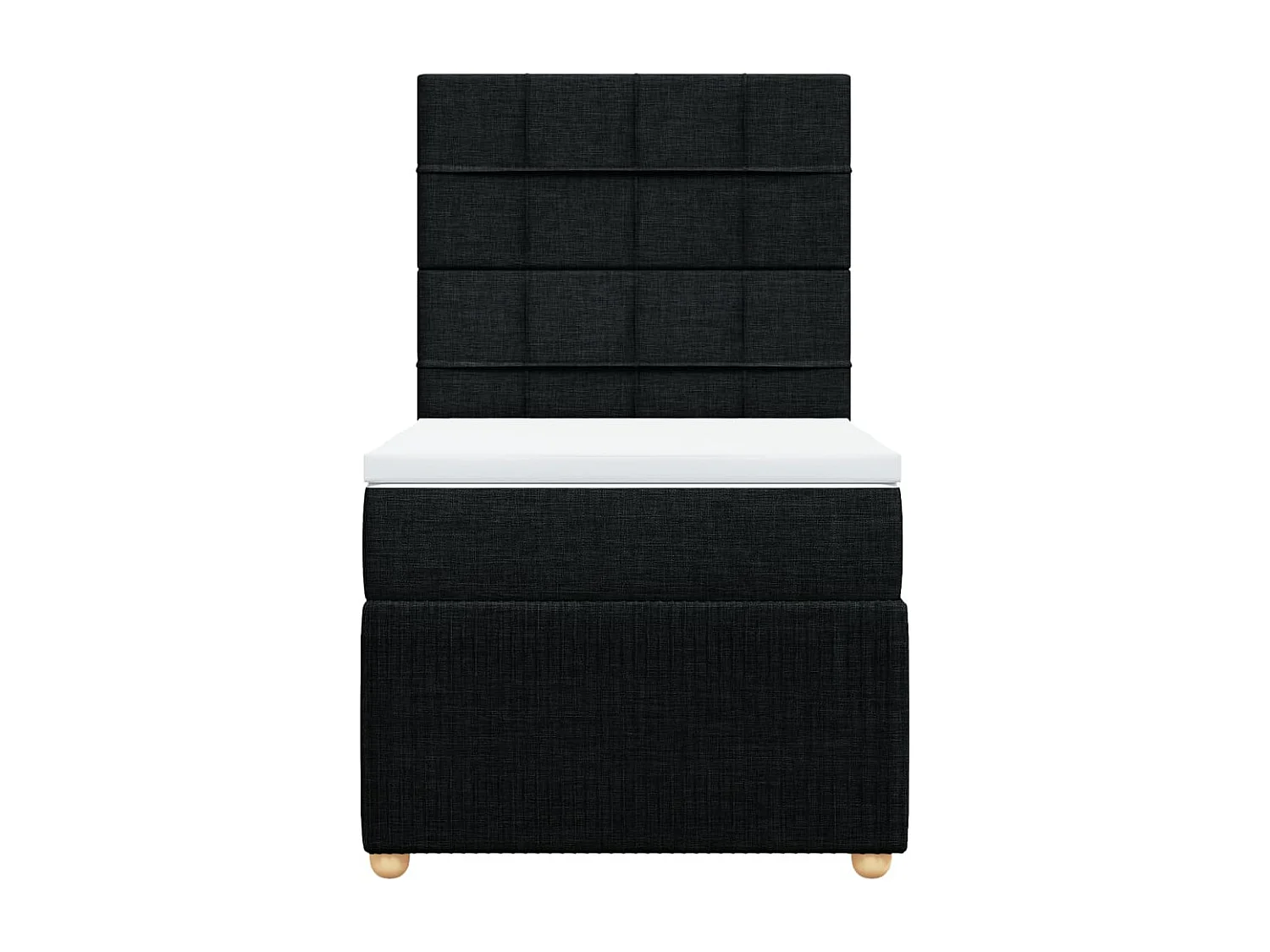 Boxspring met matras stof zwart 80x200 cm