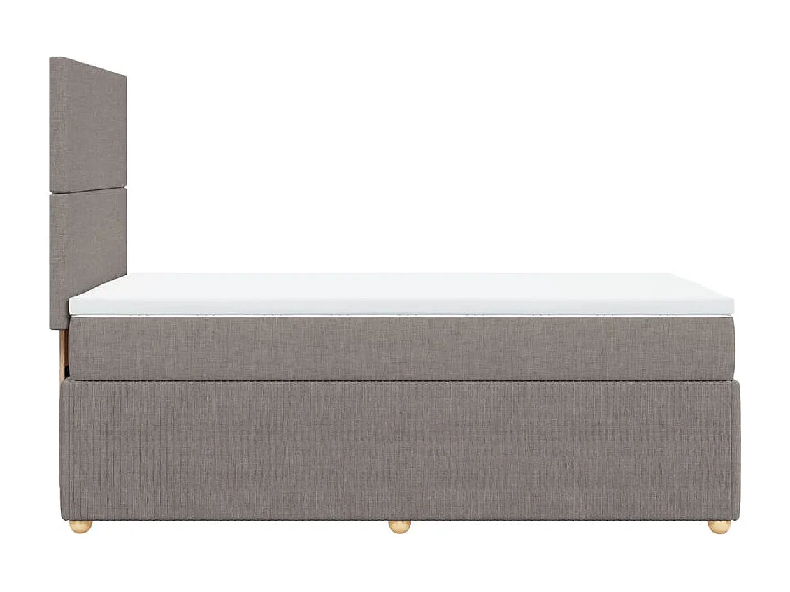 Sommier à lattes de lit avec matelas Taupe 90x200 cm Tissu