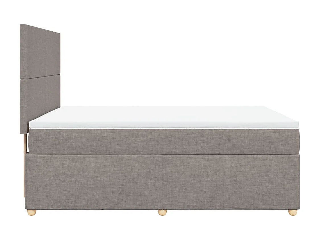 Boxspring met matras stof taupe 160x200 cm