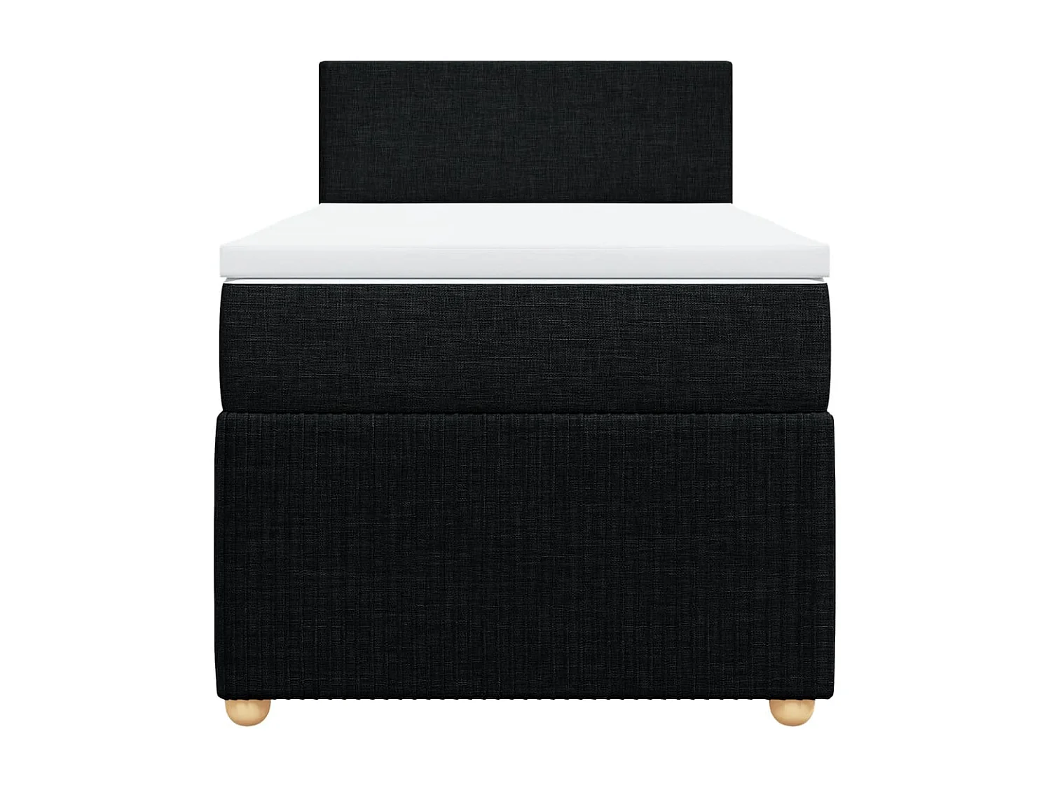 Boxspring met matras stof zwart 100x200 cm